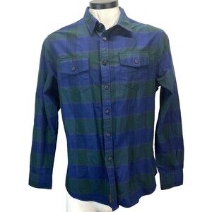 Jachs New York Men's Plaid Shirt Medium Egyptian Cotton Roll Tab Long Sleeve